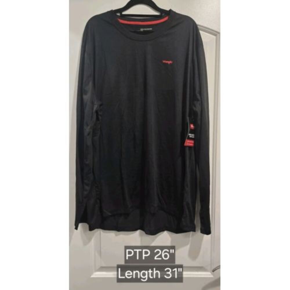 2-Piece Wrangler Base Layer Top &‎ Bottom Shirt & Pants Mens Black XXL NWT